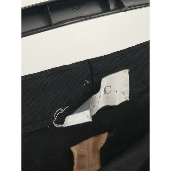 A.L.C. James Pants 2 Wool Mohair Blend Cropped Tuxedo Stripe Trousers Tan Black - Picture 10 of 11